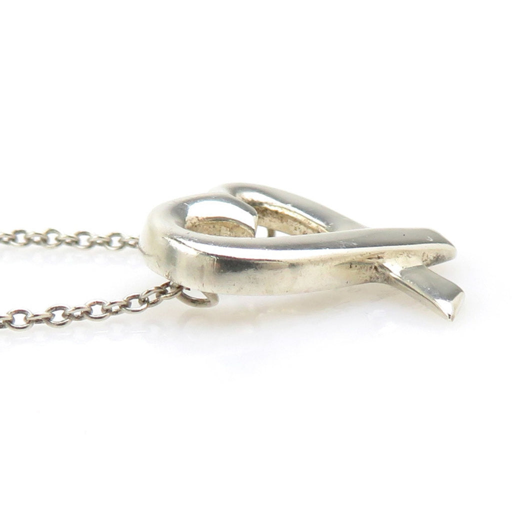 Loving Heart Pendant Necklace Silver 950