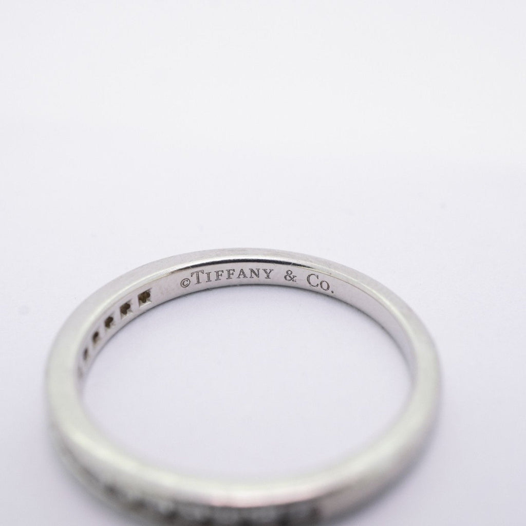 Ring Platinum Channel Setting Half Eternity with Diamond