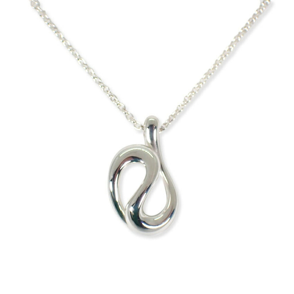 Wave Pendant Necklace Sterling Silver