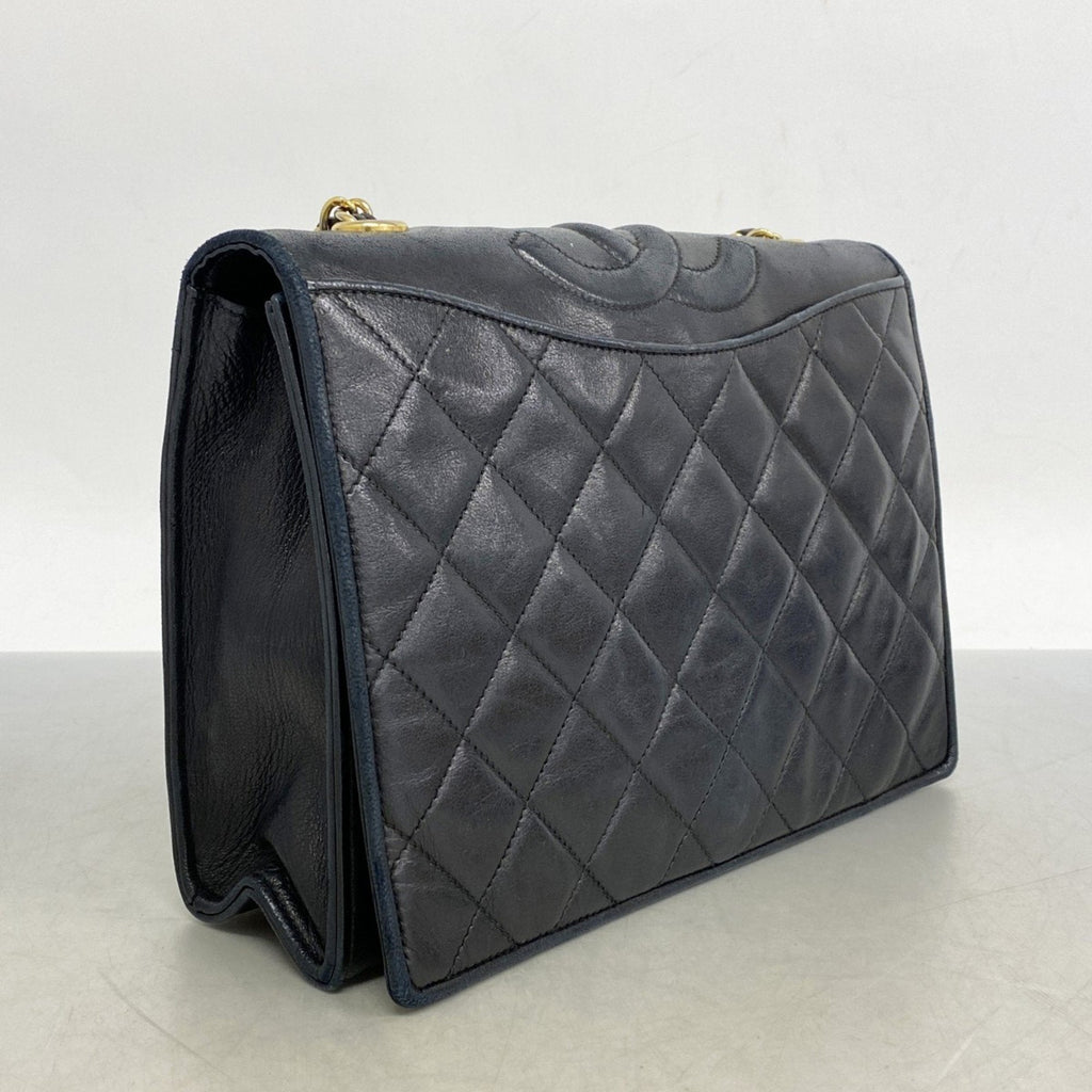 Vintage CC Full Flap Bag Quilted Lambskin Medium