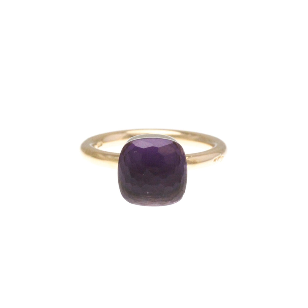 Band Ring 18K Rose Gold with Amethyst