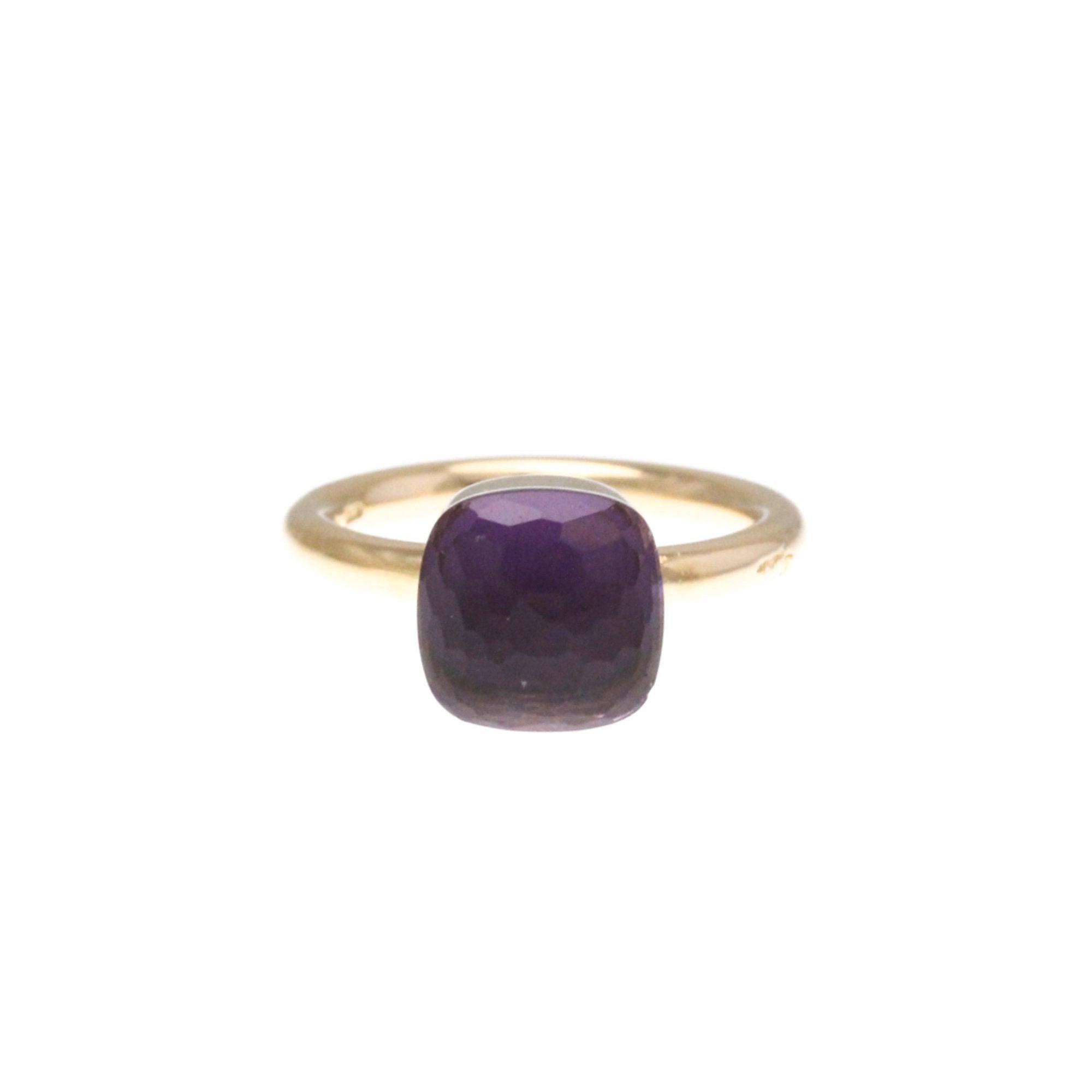 Band Ring 18K Rose Gold with Amethyst