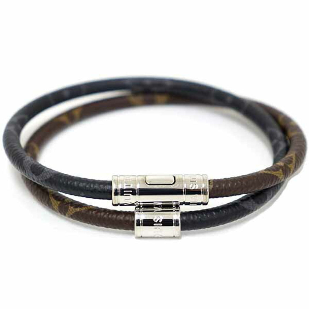 Keep It Bracelet Canvas and Monogram Eclipse Black Brown Silver
