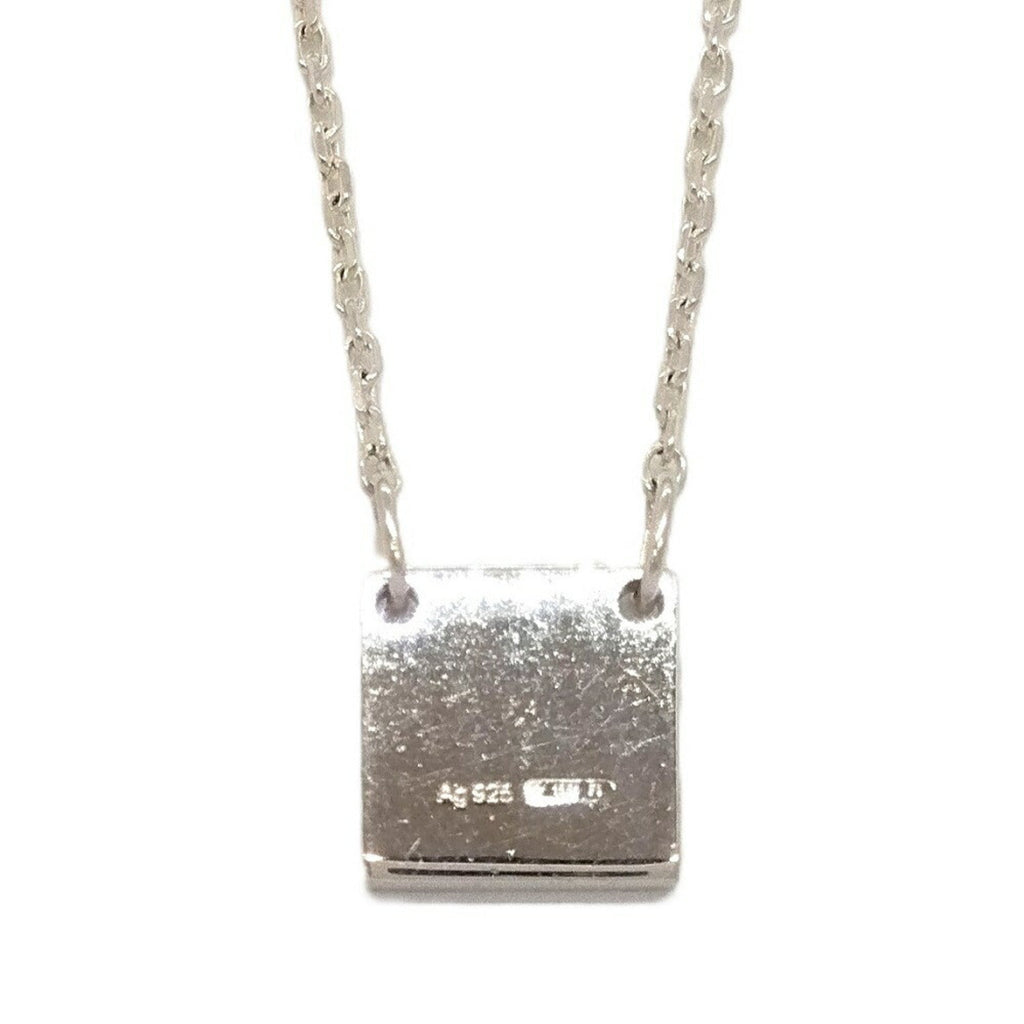 Trademark Square Plate Pendant Necklace Sterling Silver