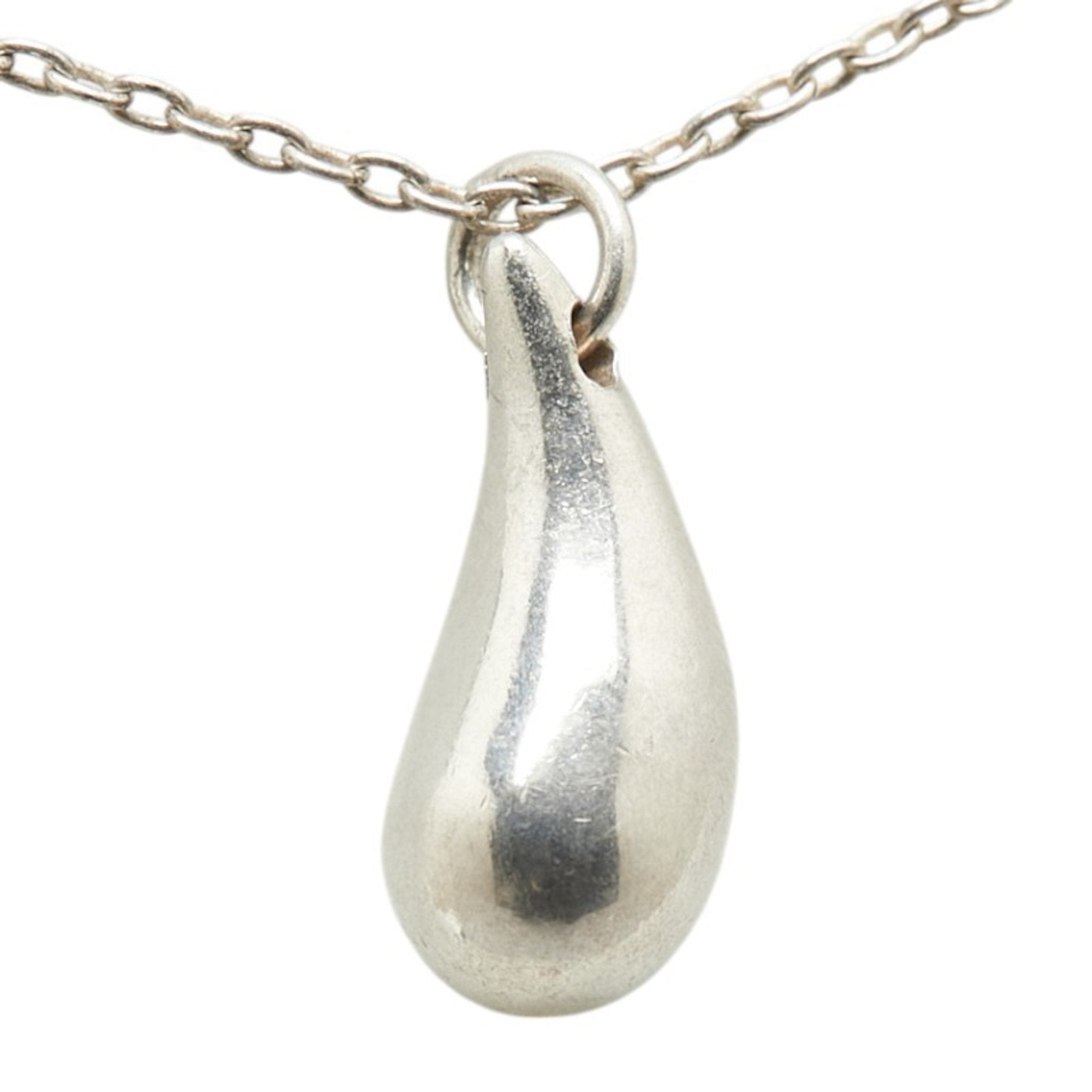 Teardrop Pendant Necklace Sterling Silver
