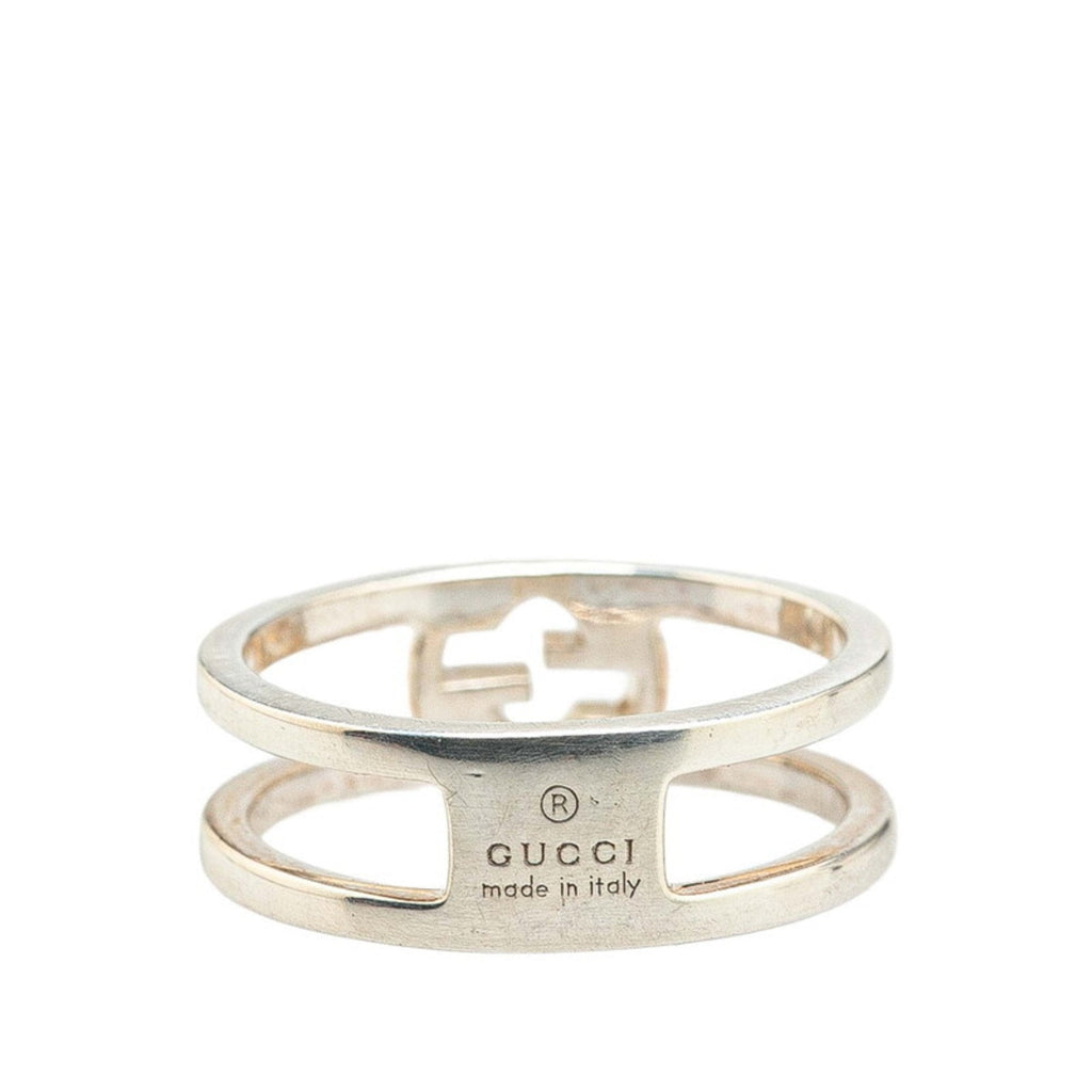 Interlocking G Band Ring Sterling Silver