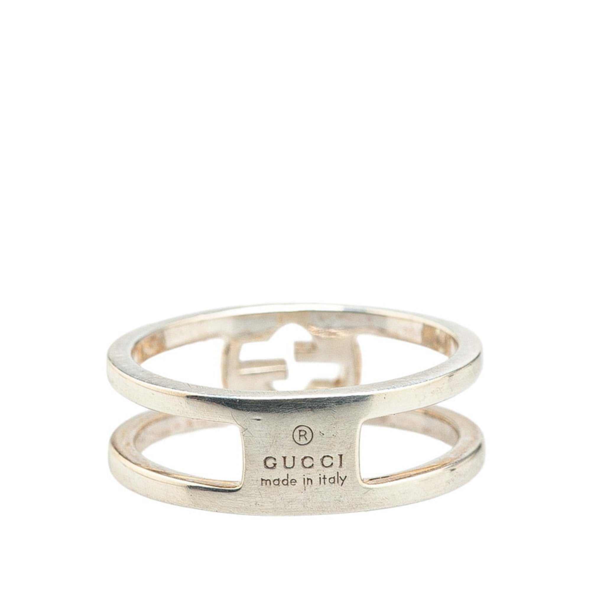 Interlocking G Band Ring Sterling Silver