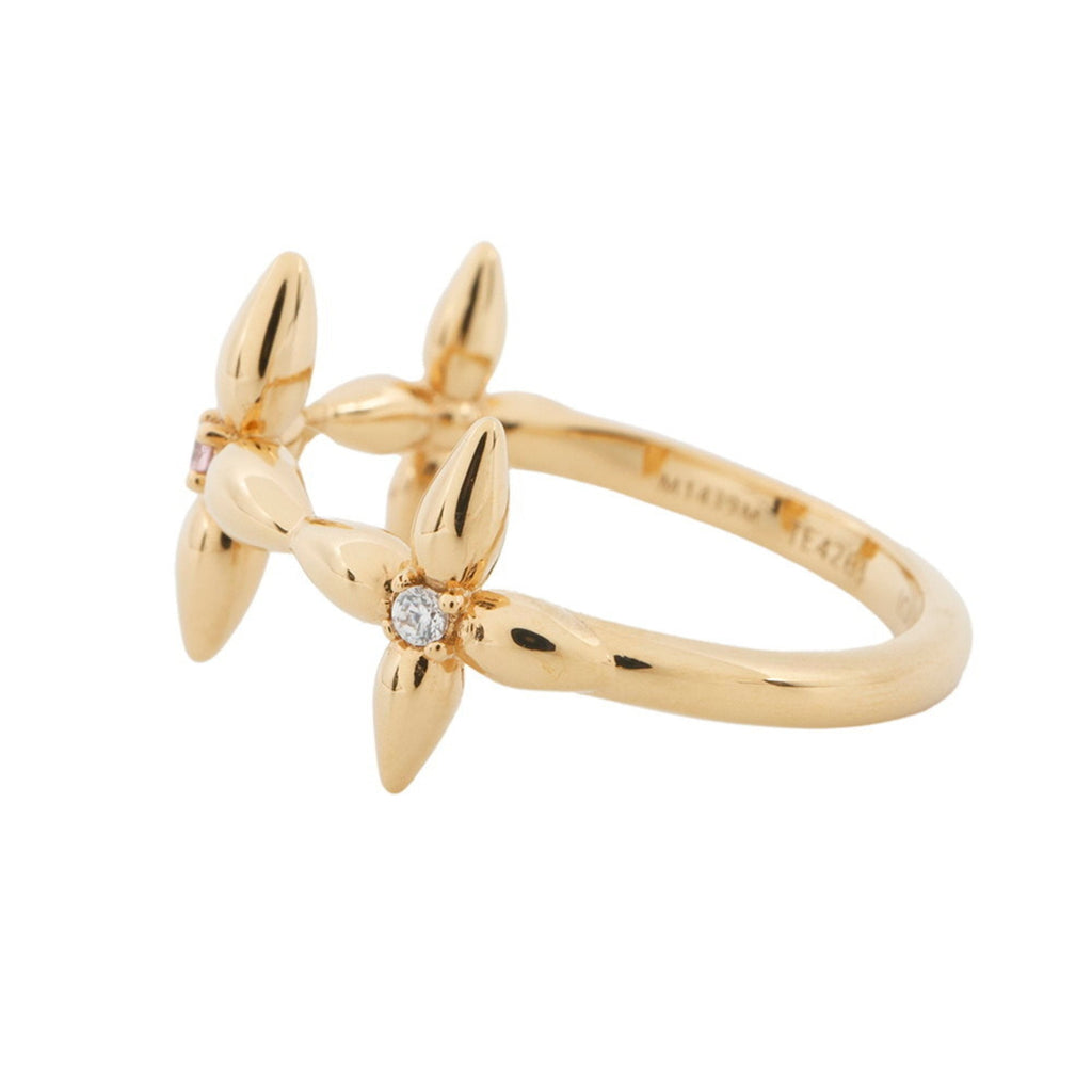 Band Ring Gold and Rhinestone