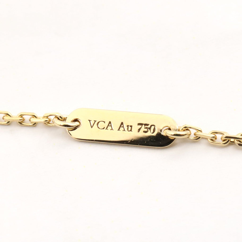 Vintage Alhambra Pendant Necklace 18K Yellow Gold and Onyx