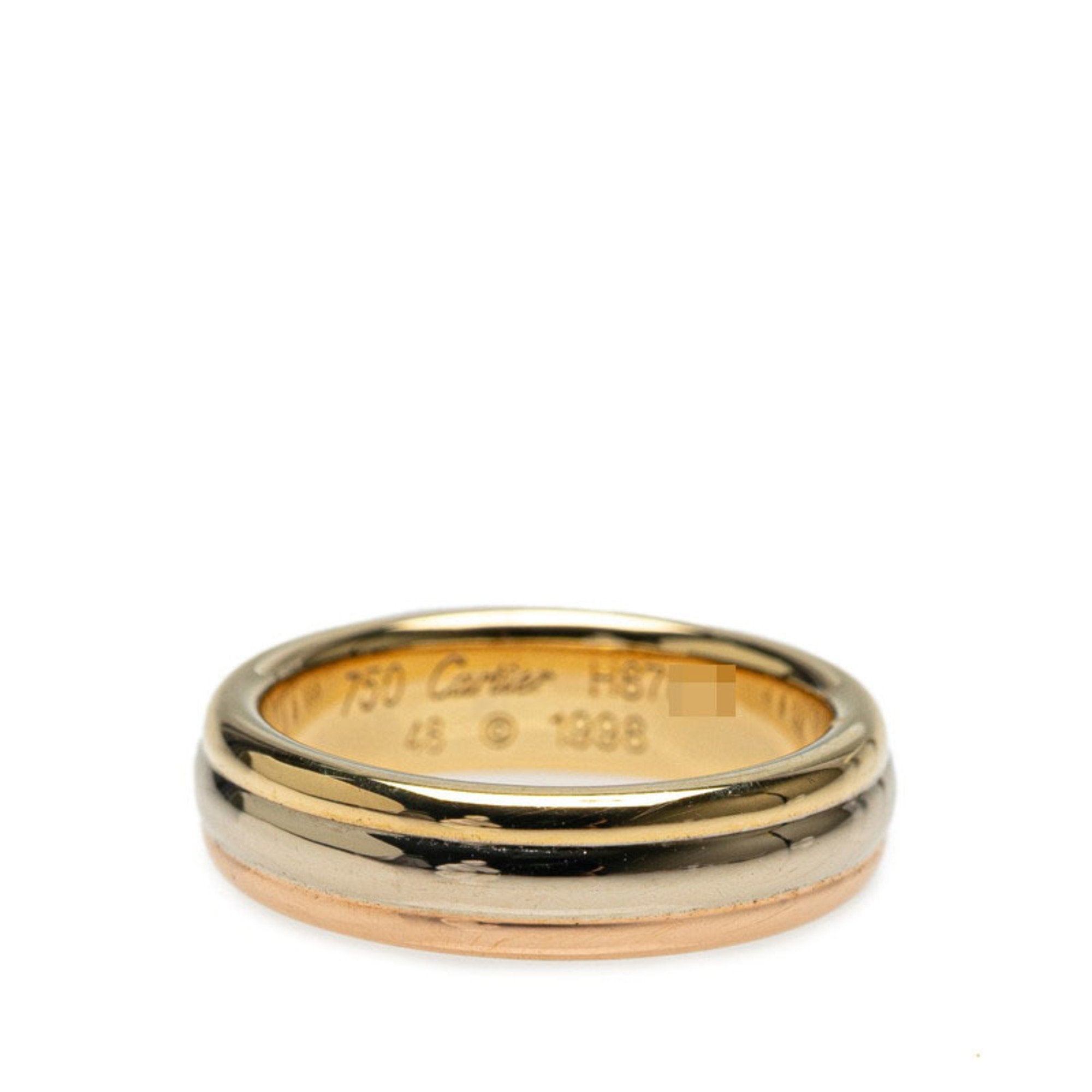 Vendome Louis Cartier Band Ring 18K Tricolor Gold