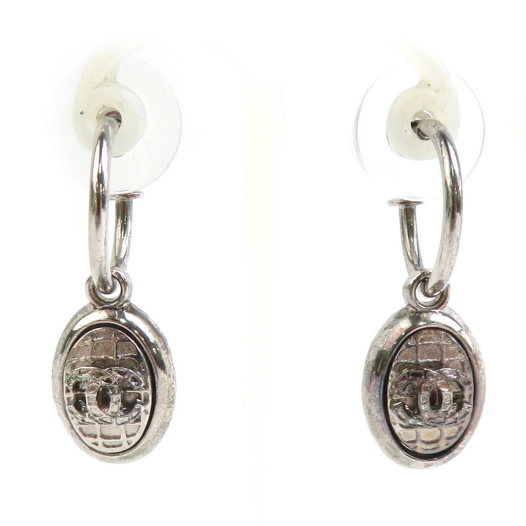 CC Logo Earrings Silver-Tone Metal Silver-Tone Metal