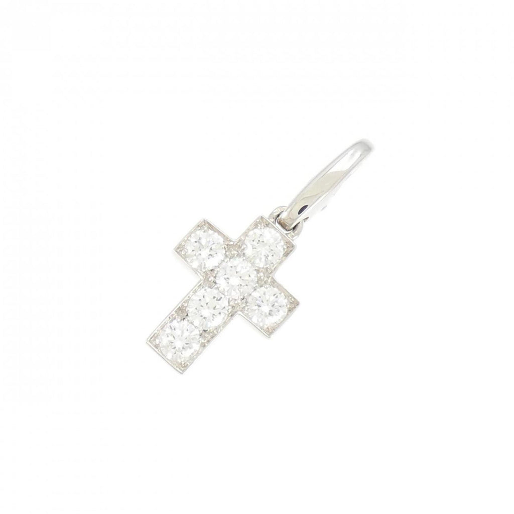 Cross Necklace 18K White Gold Medium