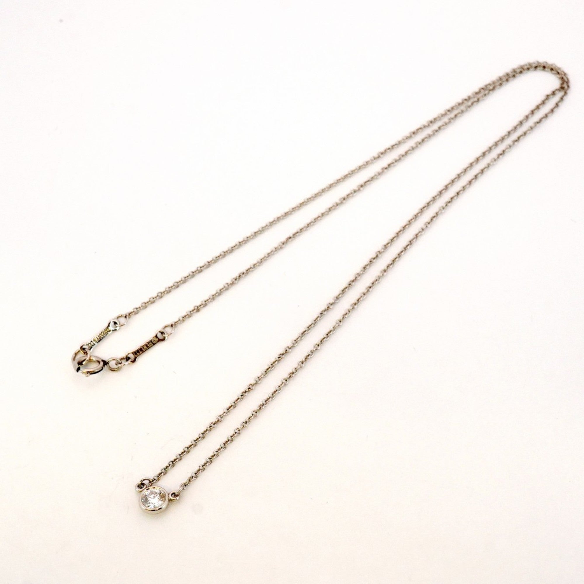 Elsa Peretti Diamonds By The Yard Pendant Necklace Platinum and Diamond