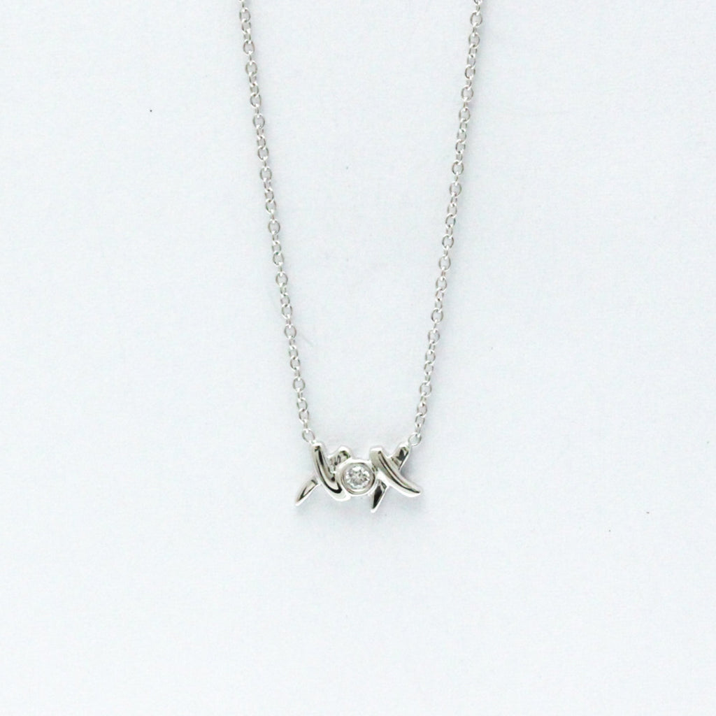 Pendant Necklace 18K White Gold with Diamond