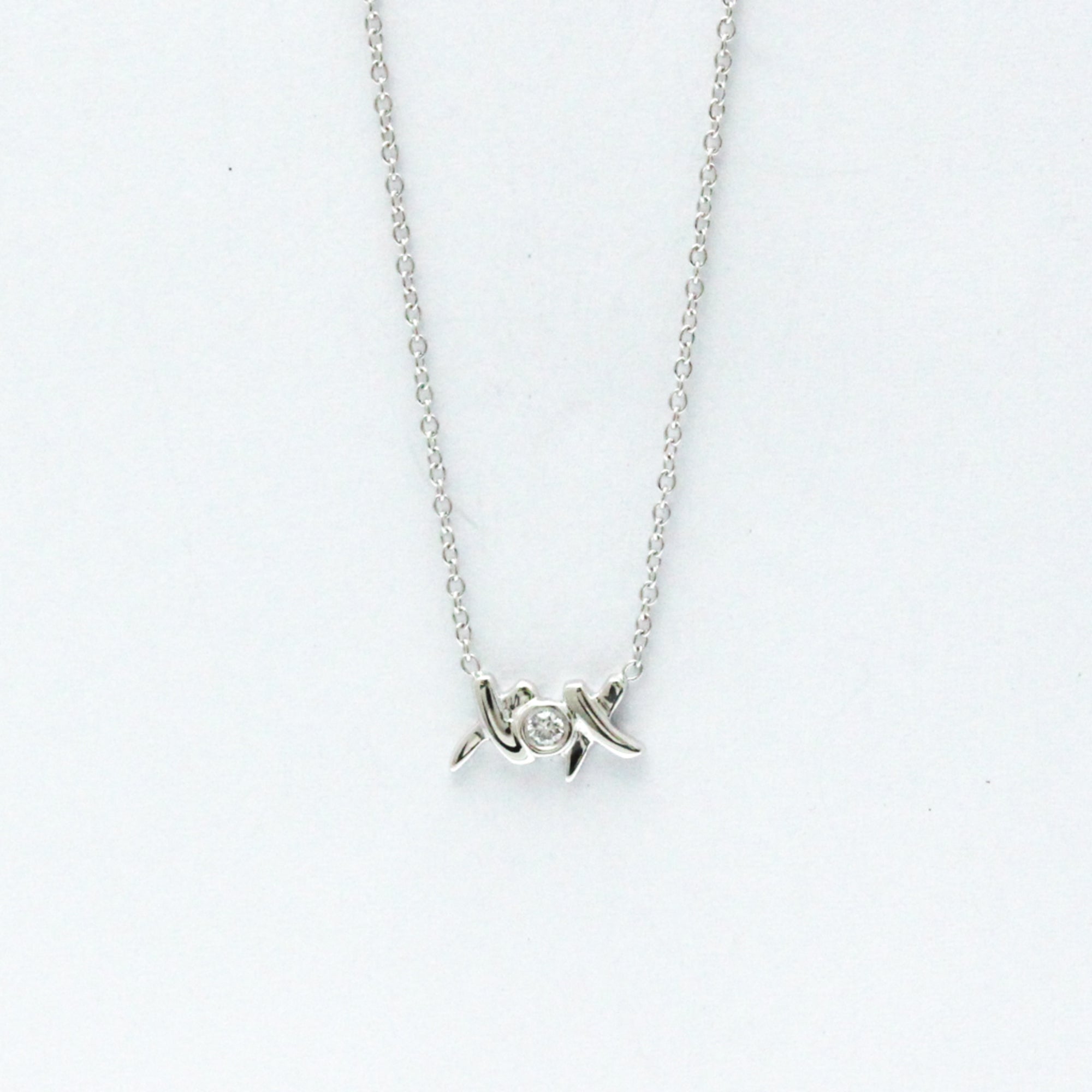 Pendant Necklace 18K White Gold with Diamond