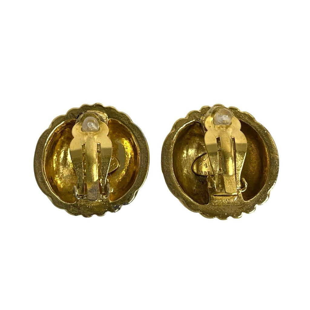 CC Logo Earrings Metal Gold-Tone Metal