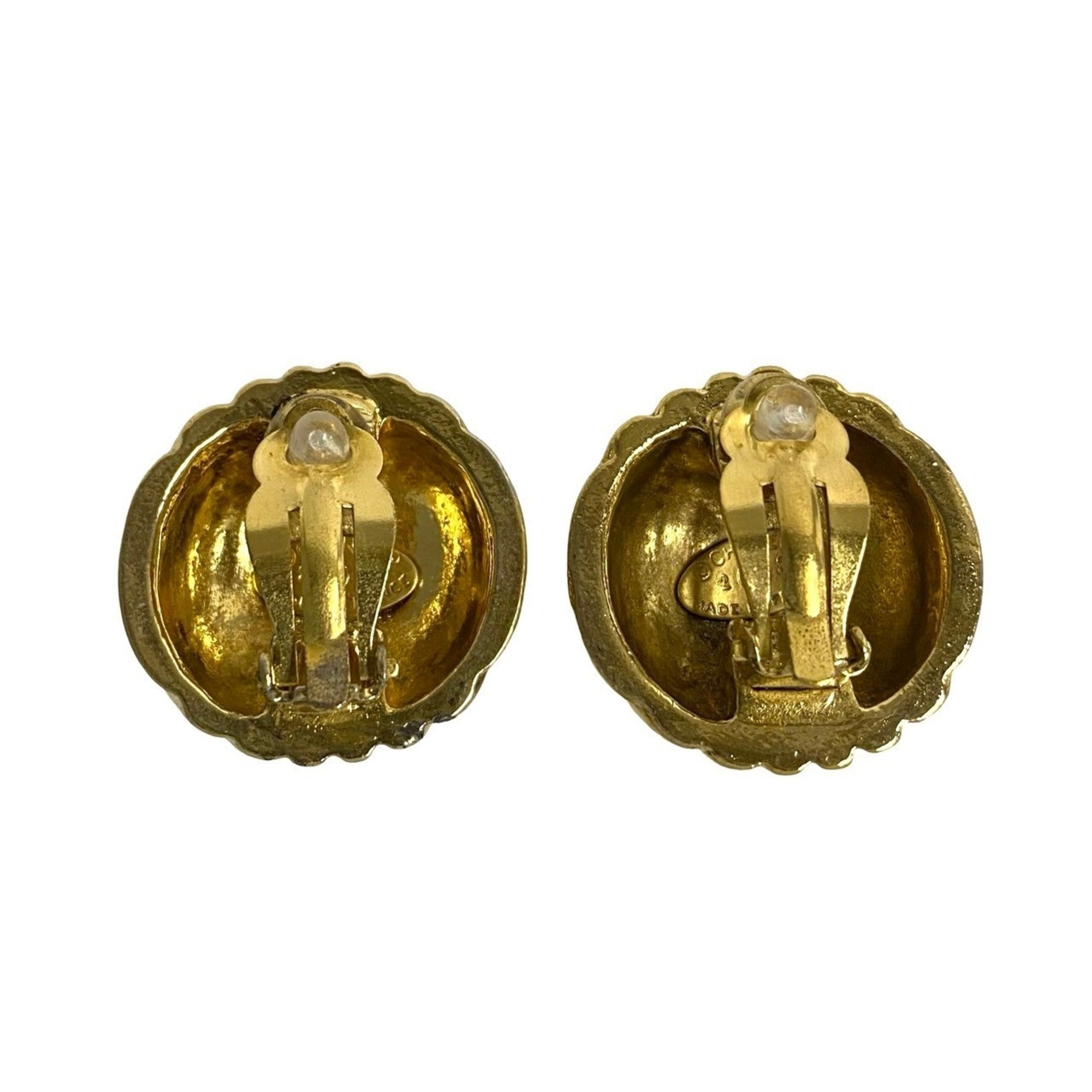 CC Logo Earrings Metal Gold-Tone Metal