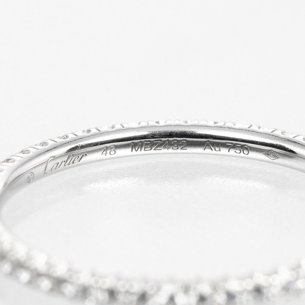 Ethancel Full Eternity Band Ring 18K White Gold