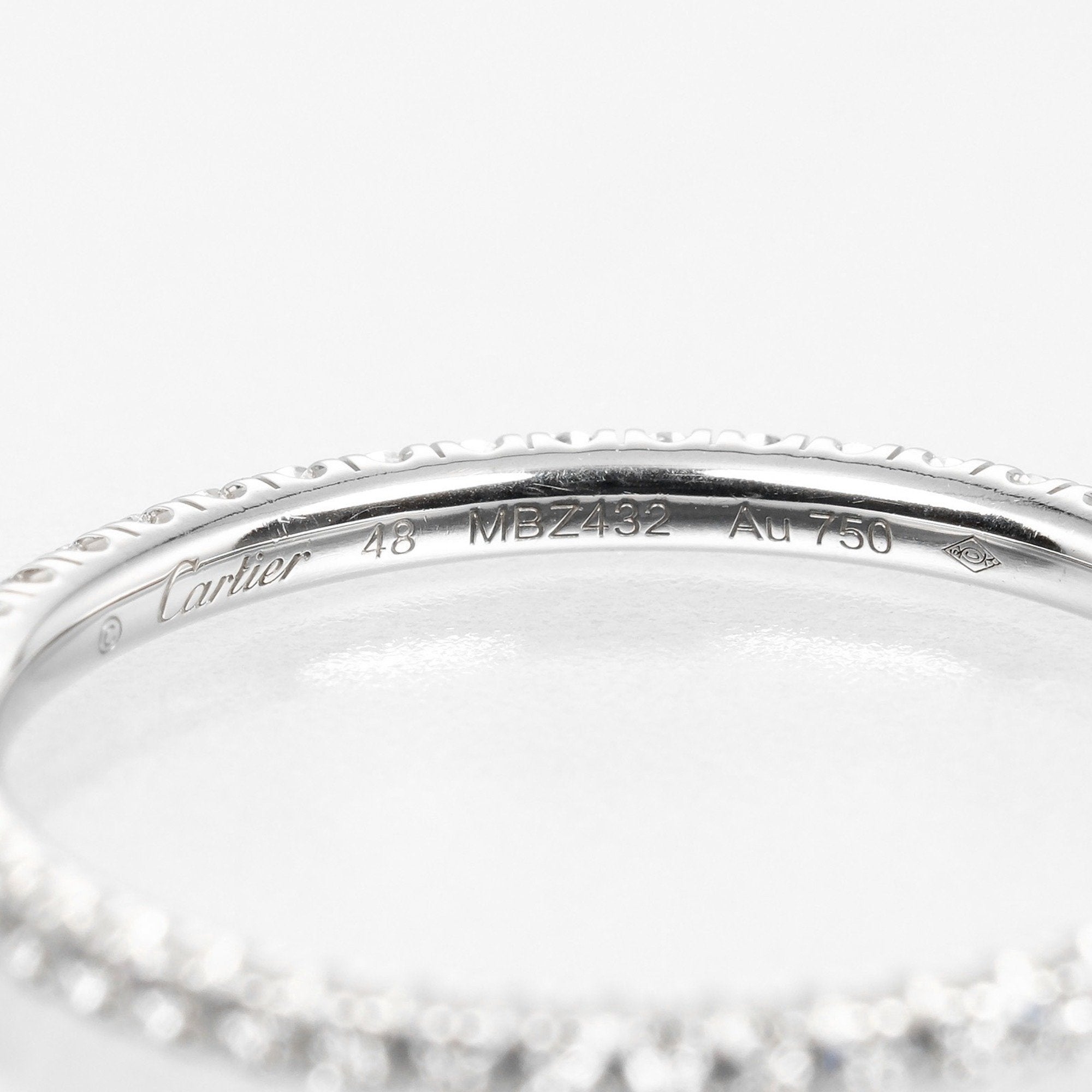 Ethancel Full Eternity Band Ring 18K White Gold