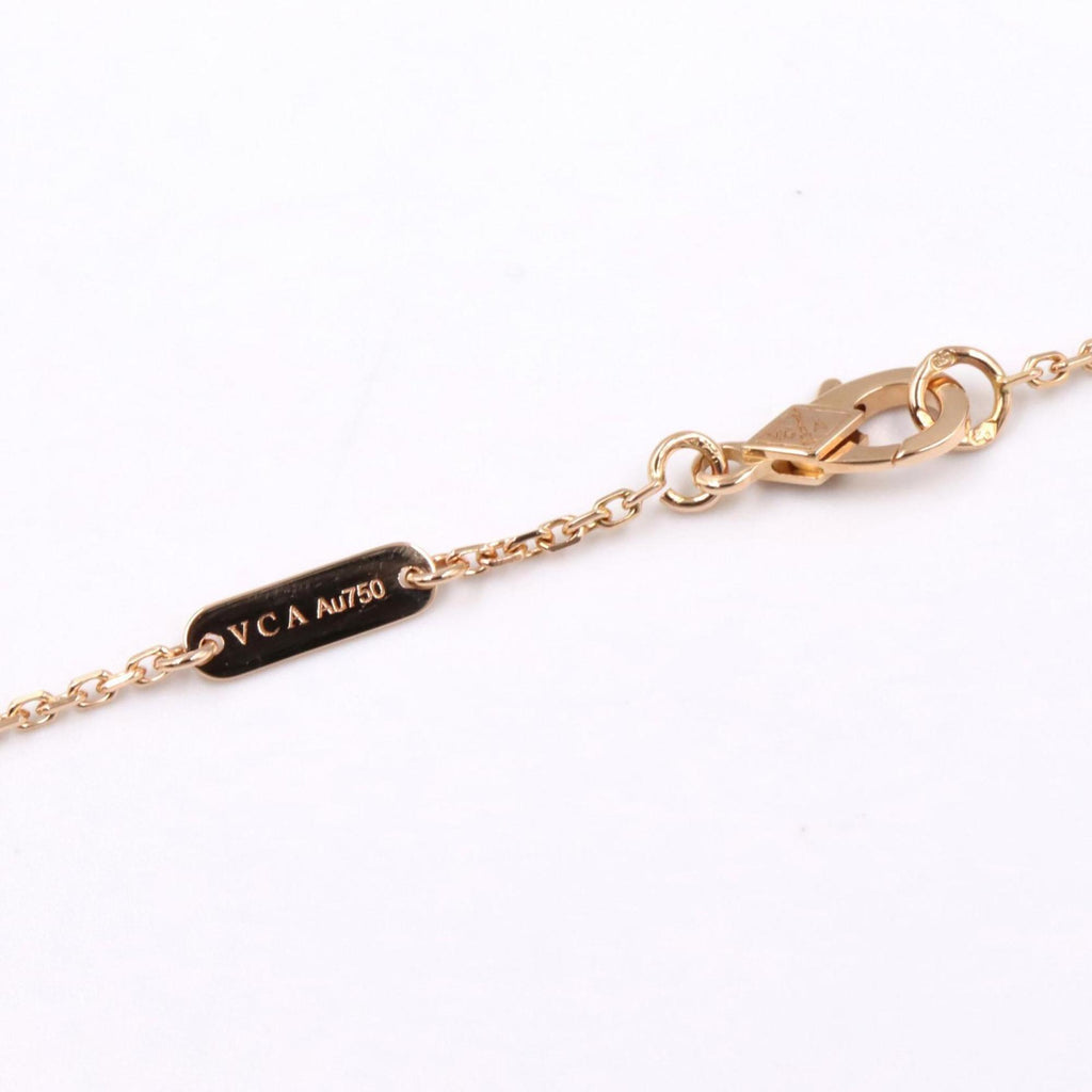 Vintage Alhambra Pendant Necklace 18K Rose Gold and Onyx
