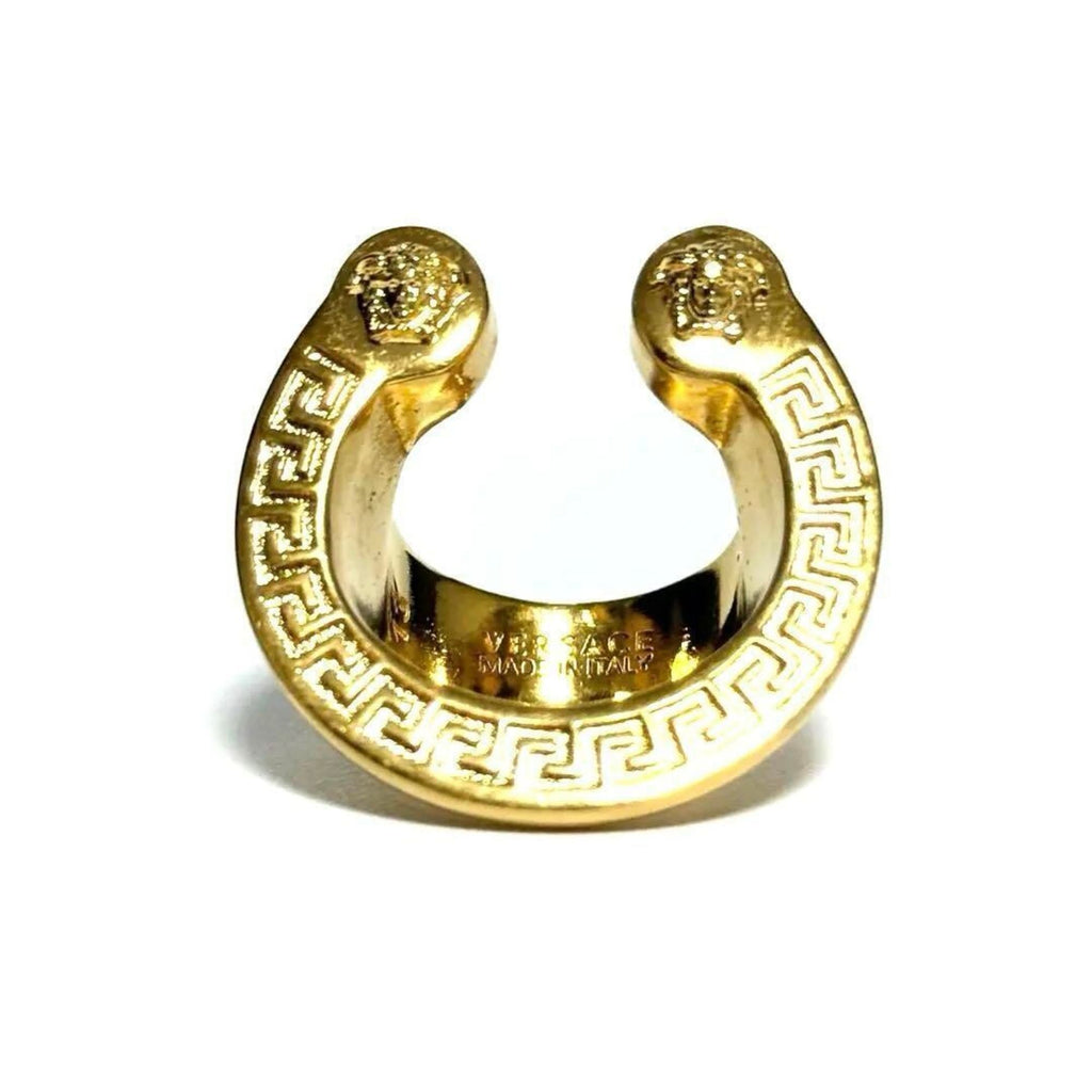 Medusa Horseshoe Ring Metal Gold
