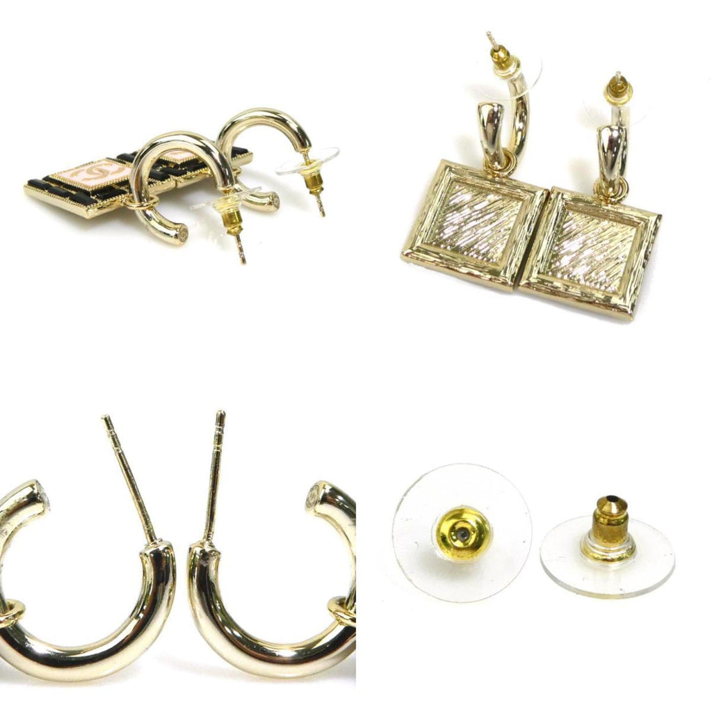 CC Logo Earrings Gold-Tone Metal