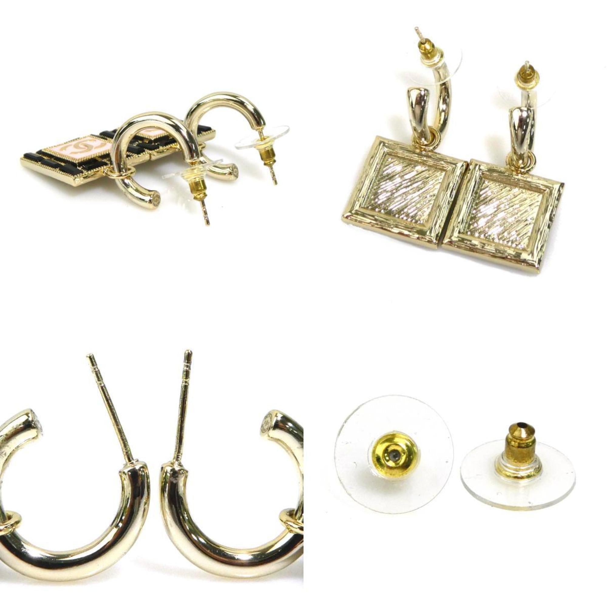 CC Logo Earrings Gold-Tone Metal
