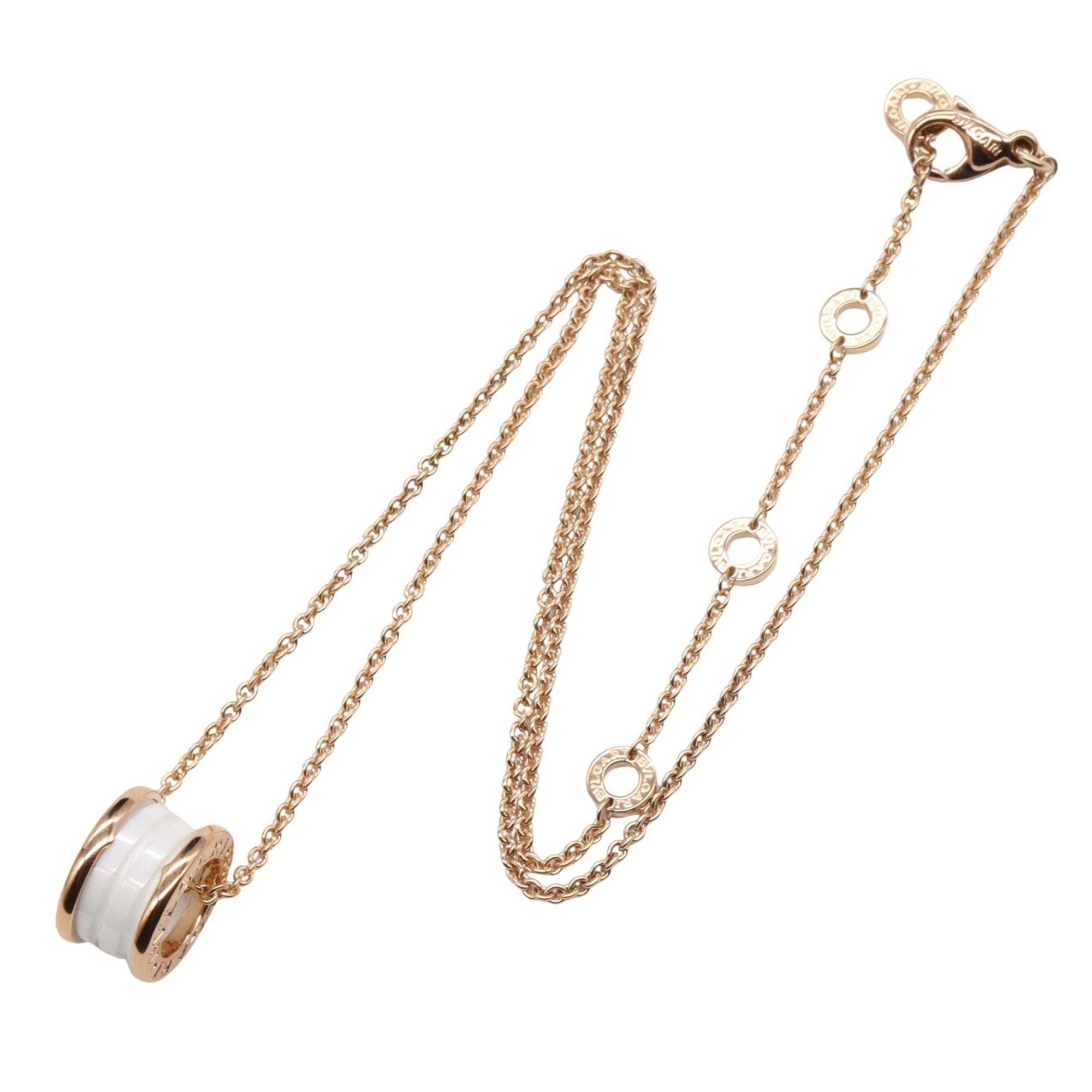 B.Zero1 Pendant Necklace Ceramic and 18K Rose Gold