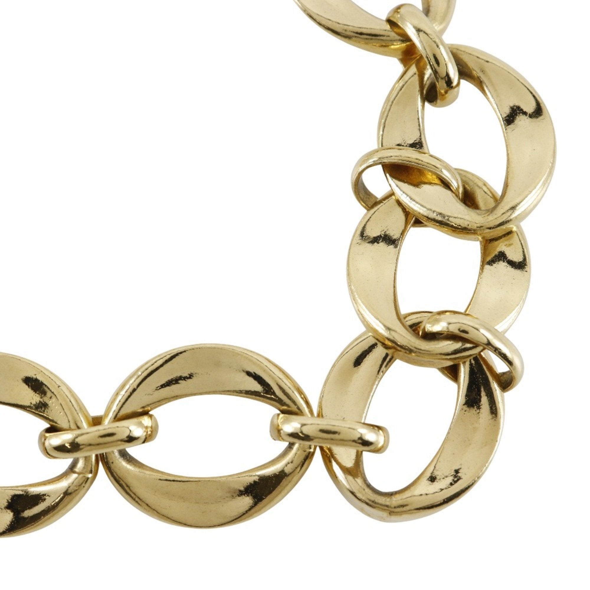 Chain Choker Pendant Necklace Gold