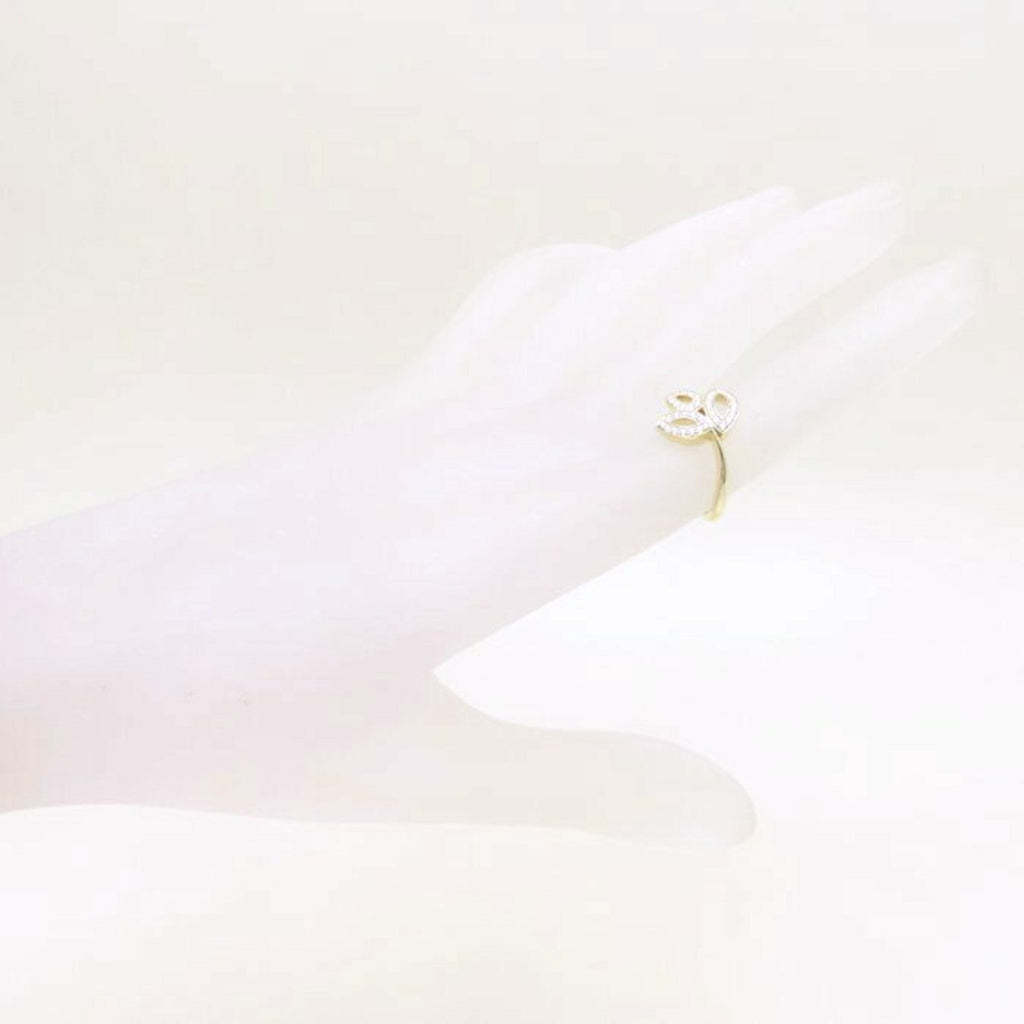 Lily Cluster Mini Ring 18K Yellow Gold with Diamond