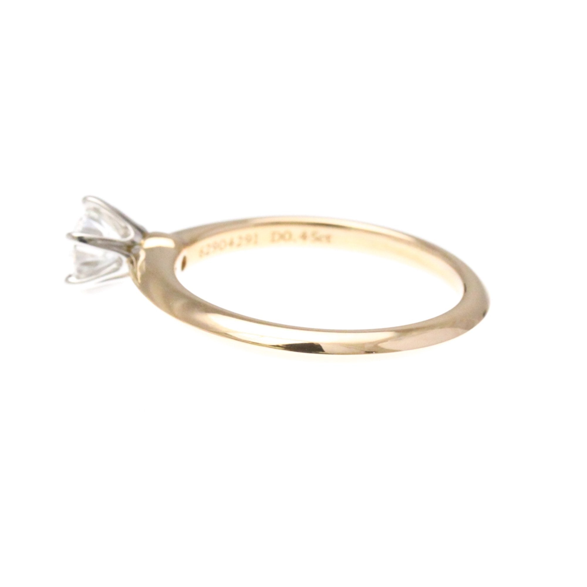 Solitaire Ring 18K Rose Gold and Platinum with Diamond