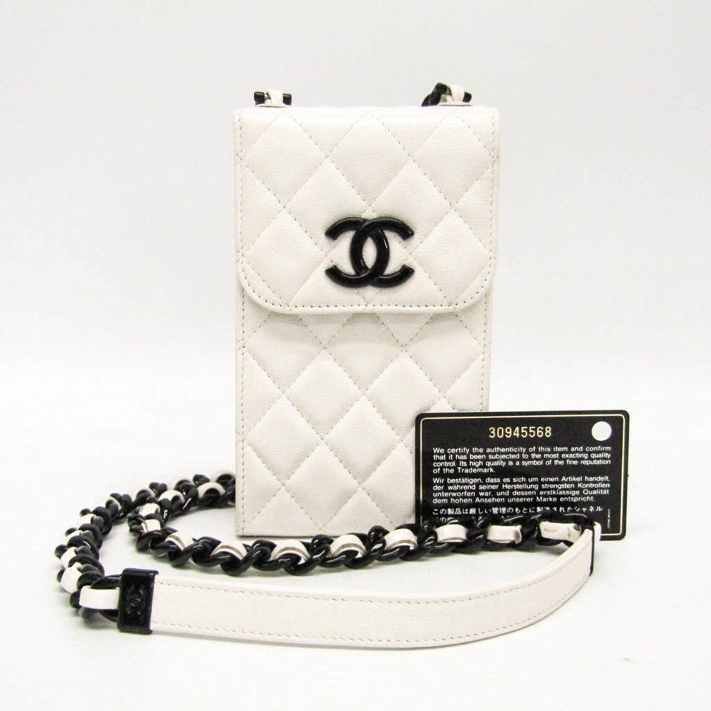 My Everything Phone Holder Crossbody Bag Quilted Caviar