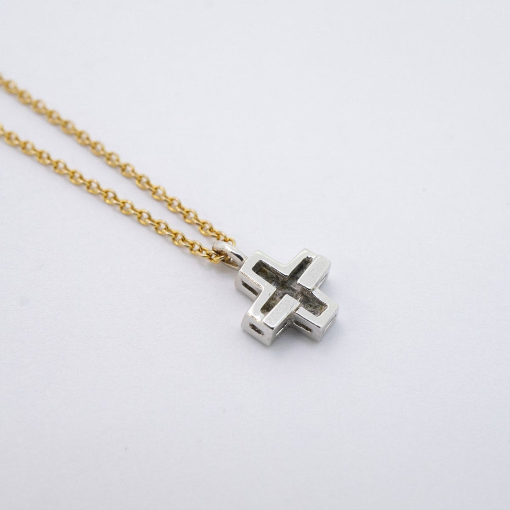 Pendant Necklace Platinum and 18K Yellow Gold and Diamond