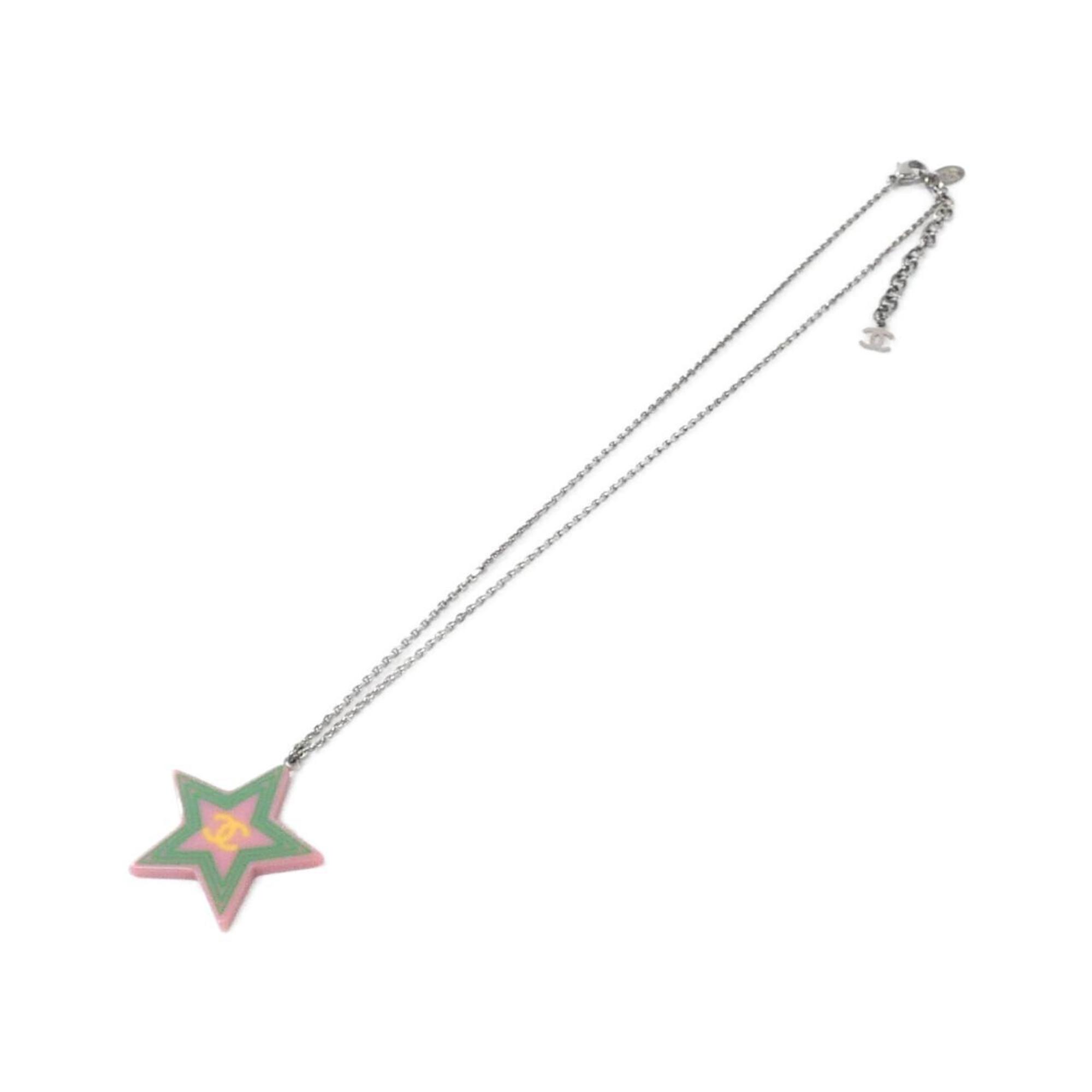 Pendant Necklace Silver-Tone Metal
