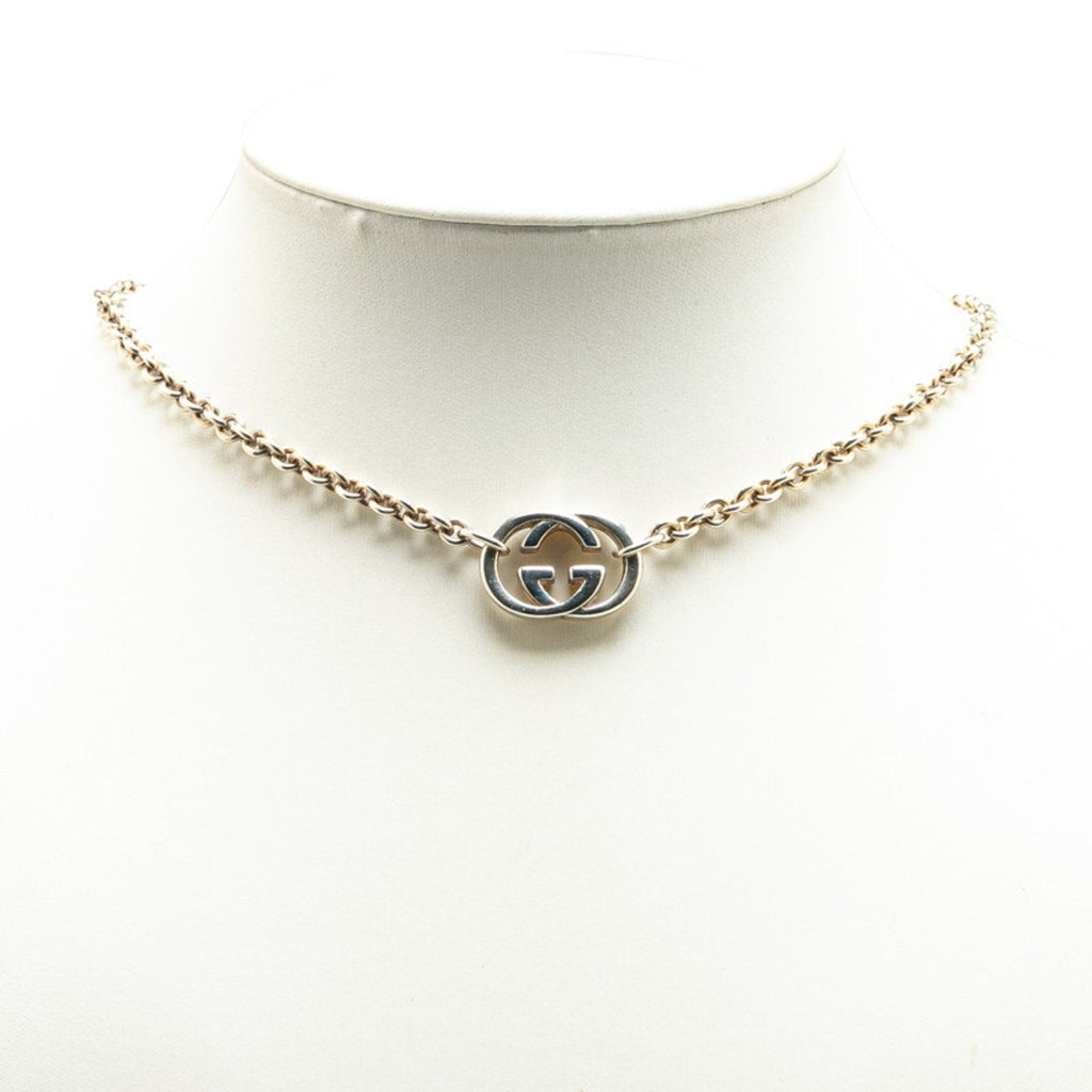 Interlocking G Pendant Necklace Sterling Silver