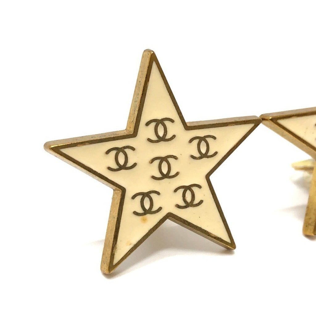 CC Logo Star Clip-On Earrings Metal
