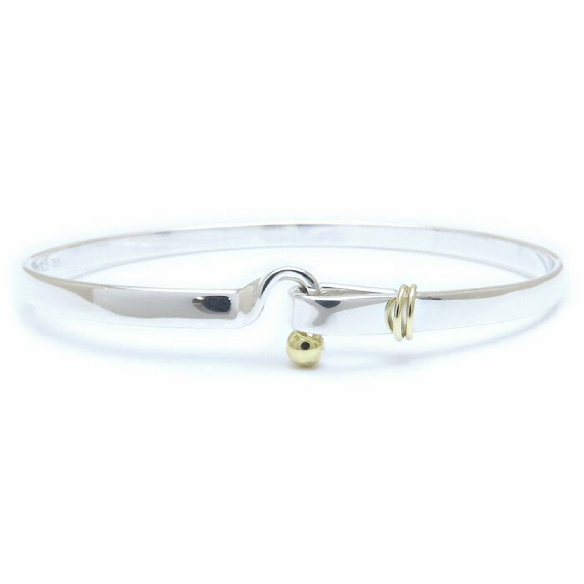 Hook Eye Bracelet Sterling Silver and 18K Yellow Gold