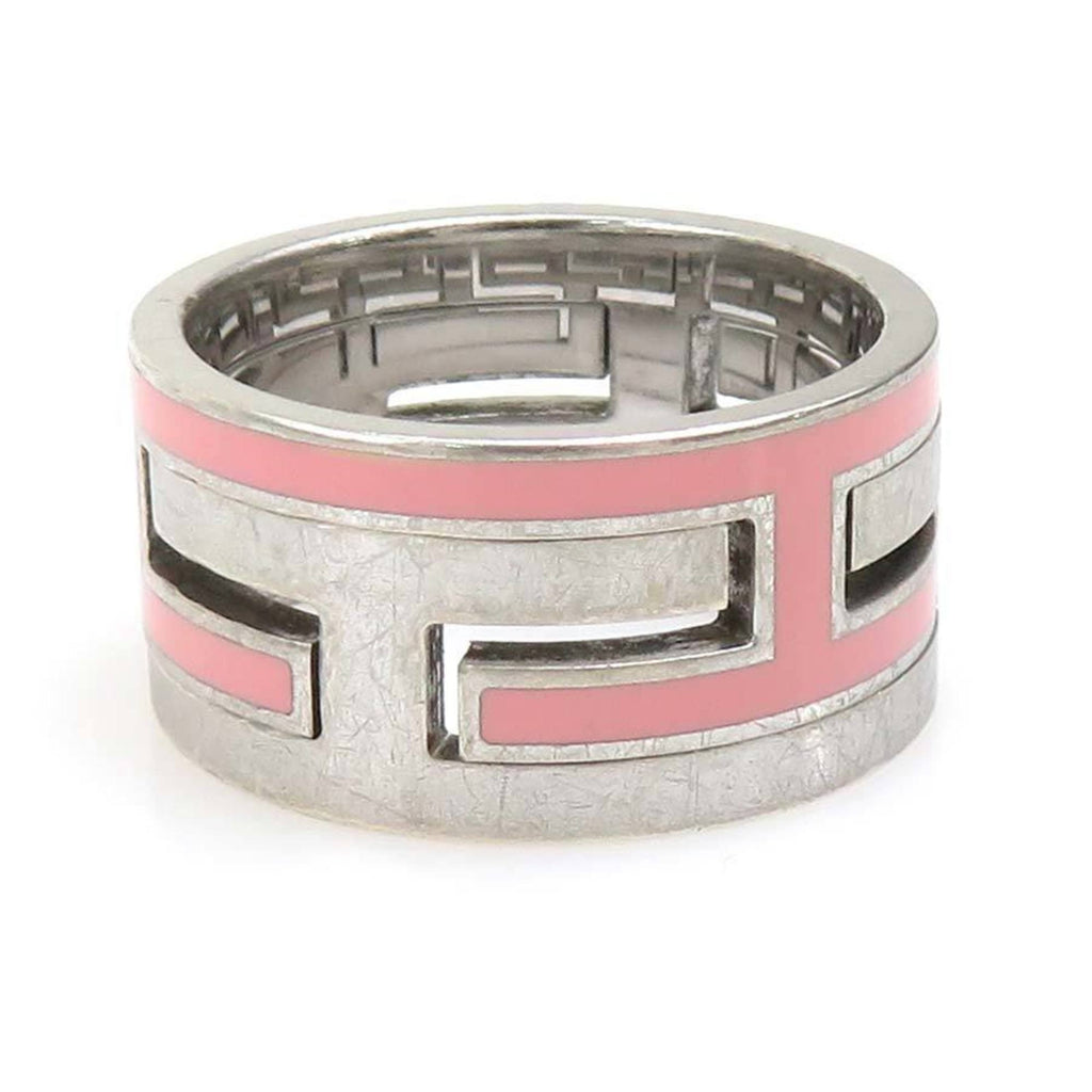 Band Ring Enamel and Sterling Silver