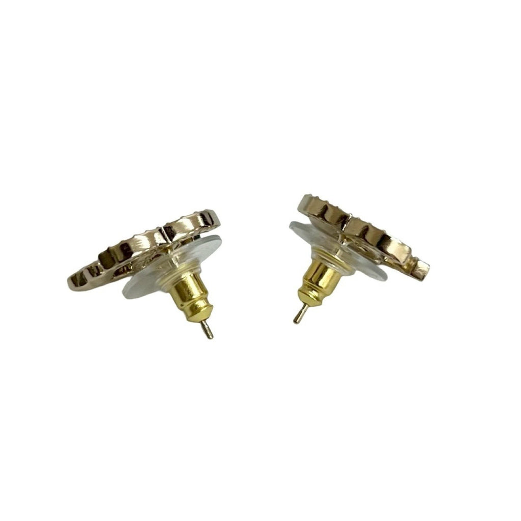 CC Logo Heart Earrings Gold-Tone Metal Gold-Tone Metal