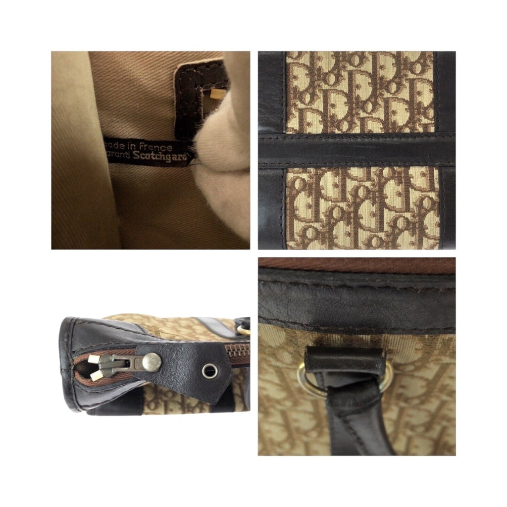 Vintage Trotter Boston Bag Diorissimo Canvas Large