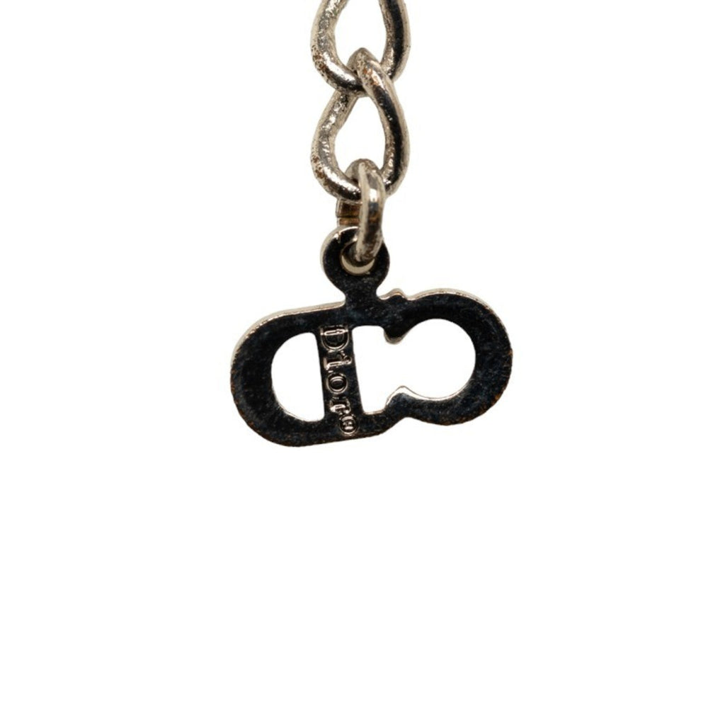 Pendant Necklace Metal Pink and Silver