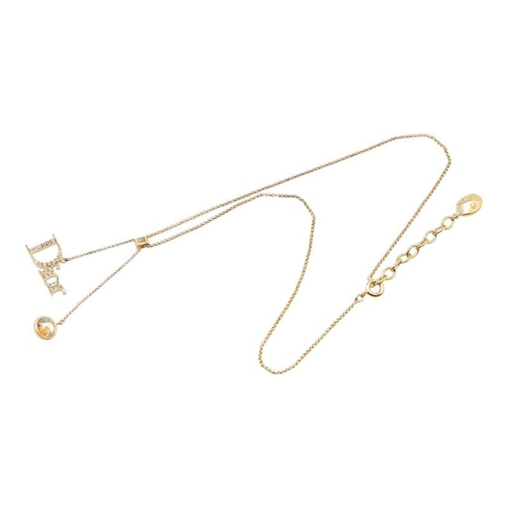 Pendant Necklace Rhinestone Gold