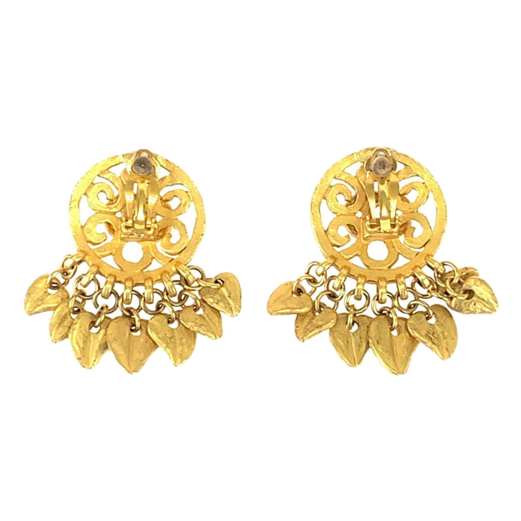 CC Logo Clip-On Earrings Gold-Tone Metal Gold-Tone Metal