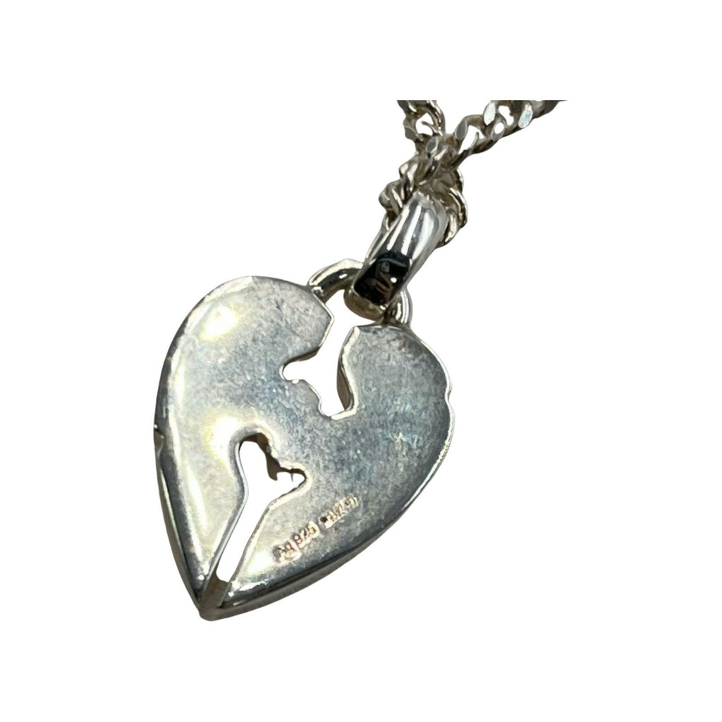 Knot Heart Pendant Necklace Sterling Silver