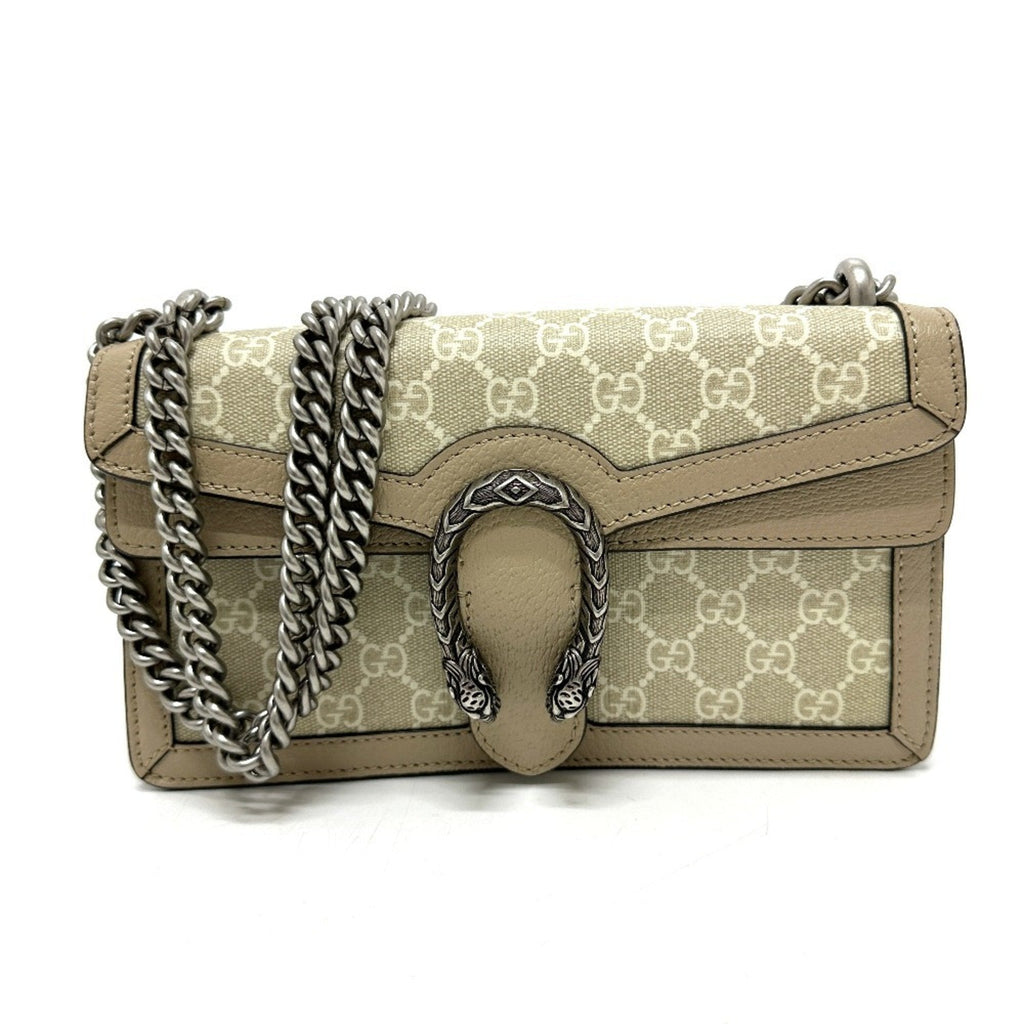Dionysus Bag GG Coated Canvas with Leather Small