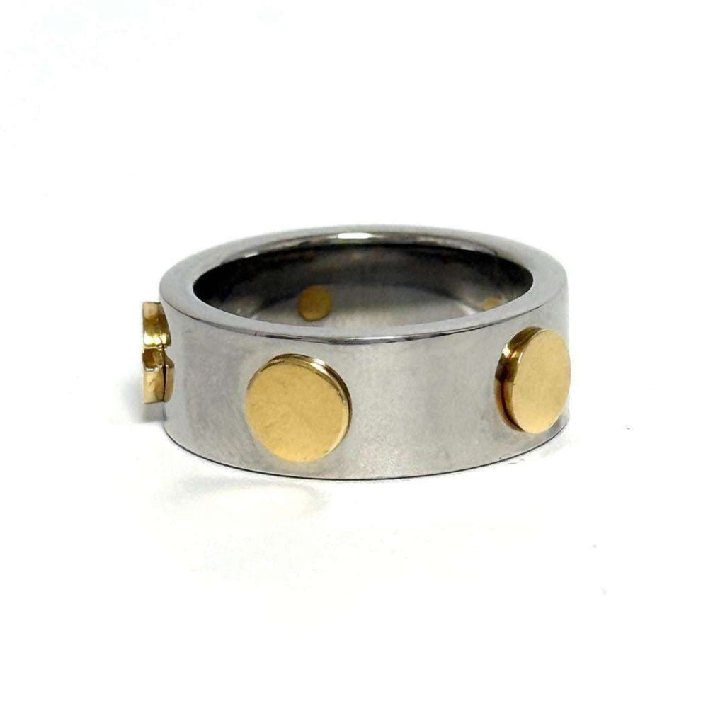 Ring Stainless Steel and Yellow Gold