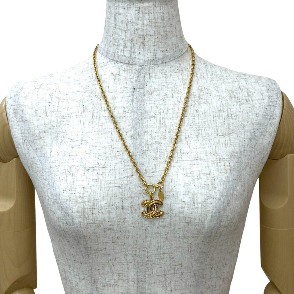 CC Logo Pendant Necklace Metal