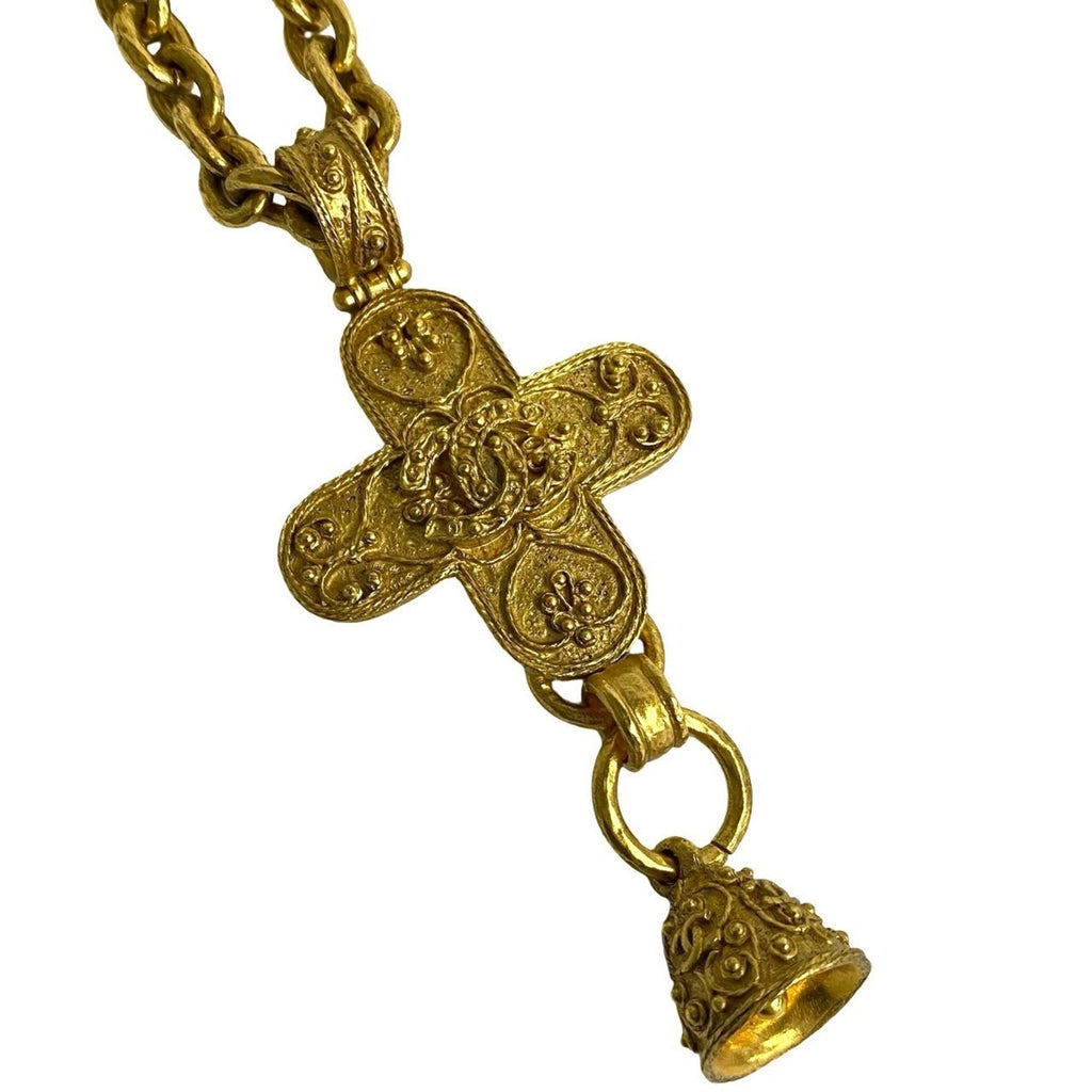 CC Logo Chain Pendant Necklace Metal