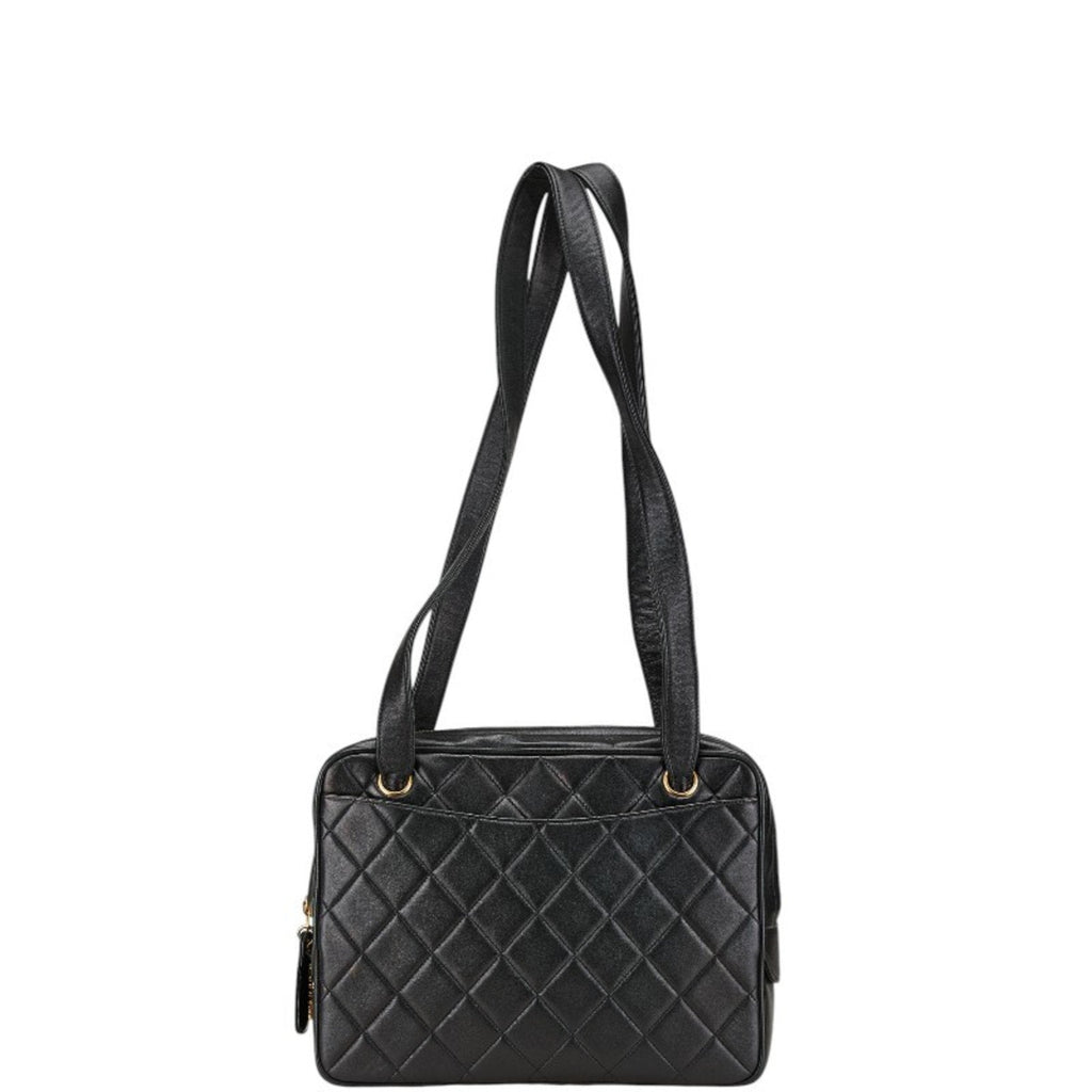 Vintage Camera Bag Quilted Leather Medium