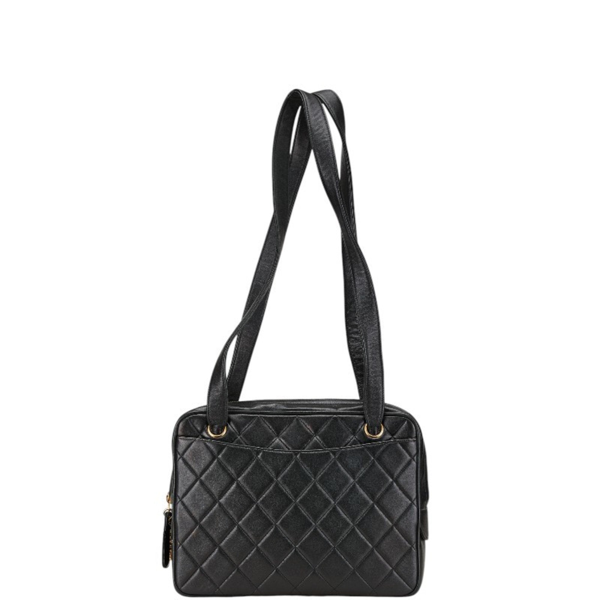 Vintage Camera Bag Quilted Leather Medium